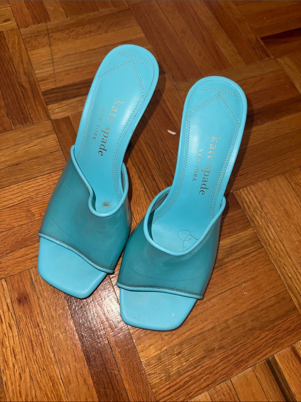 Kate Spade Aqua Blue Slide Mules